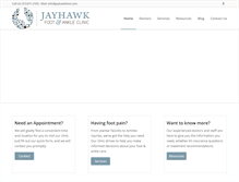 Tablet Screenshot of jayhawkfoot.com
